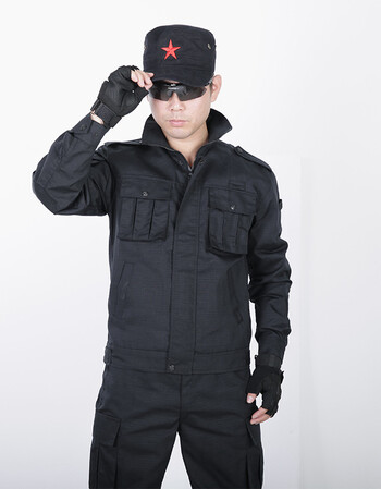 99黑色作训服套装男保安训练服特种兵军装夏季安保服工作服作战服