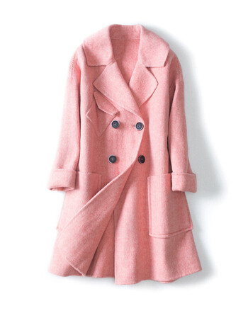 女装 大码女装 宾伊尼(binyini) 宾伊尼品牌羊毛大衣女2018秋冬欧美