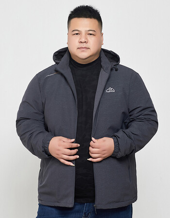 秋冬大码男装胖子加绒加厚夹克外套加肥加大号胖男人运动上衣中厚