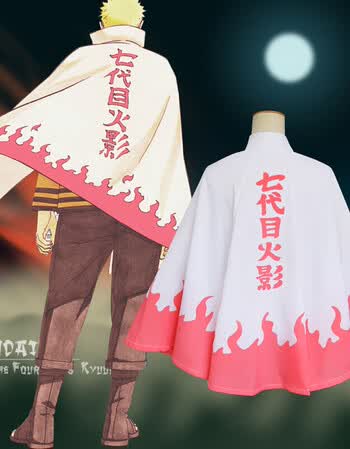 火影忍者衣服剧场版博人传cos鸣人七代目火影披风斗篷日常服装 七代目