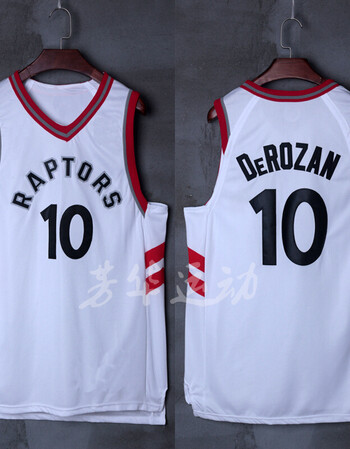 刺绣猛龙队18新赛季城市版刺绣篮球服10号德罗赞7洛瑞白黑红球衣定制