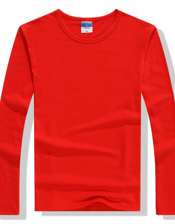 长袖男圆领-红色 xxxl