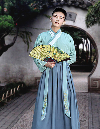 改良正规日常汉服中国风古装男装大码汉服男大袖长袍外套文士书生古风