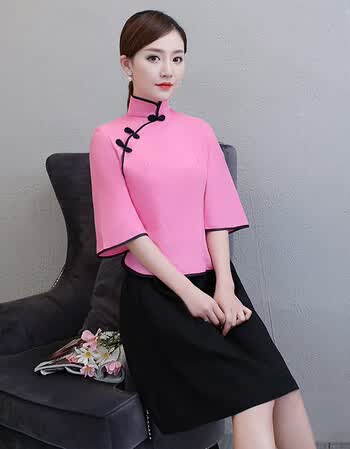 民国学生装民国风女装套装五四青年装女毕业照服班服古装表演出服 玫