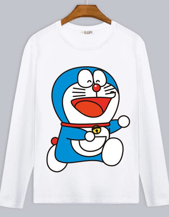 哆啦a梦长袖t恤 叮当猫 蓝胖子 可爱机器猫秋季男女情侣圆领衣服 18