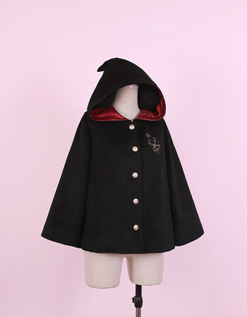 c3908魔法阵印花复古帅气斗篷外套 黑色斗篷 均码