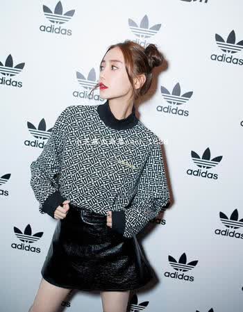 adidas/三叶草 衫水原希子 baby同款 女款休闲高领卫衣 br9251 br9251