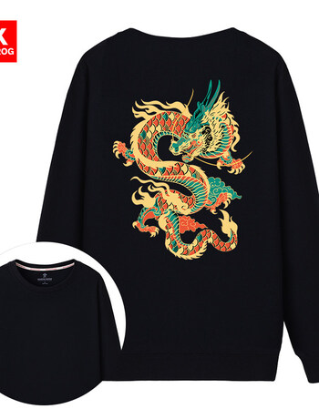 黑色(背面青龙背标 正面空白) 3xl