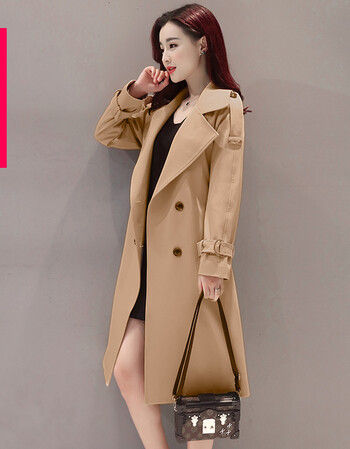 风衣女士中长款韩版春秋季2018新款女装休闲百搭衣服秋天外套潮