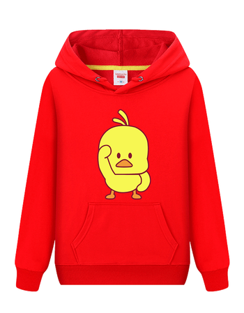 【京东好店】大小黄鸭儿童卫衣男童女童装春秋薄款连帽套头女宝宝秋天