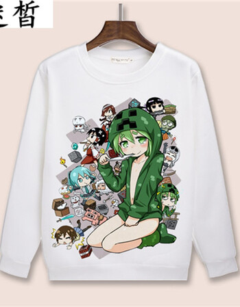 迷皙minecraft 我的世界周边衣服男女苦力怕娘卫衣加绒动漫游戏儿童装