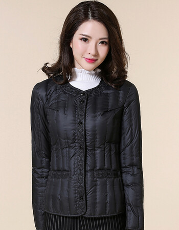 短款长袖羽绒内胆女上衣中老年大码修身超轻薄贴身打底内穿羽绒服