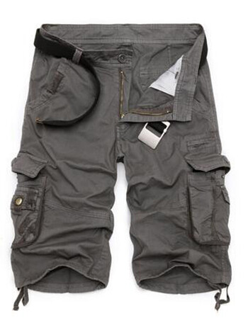 丹杰仕 2016夏季工装休闲裤男士短裤男多口袋五分裤中裤沙滩马裤子 铁