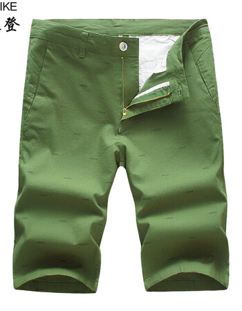 2016夏季新款时尚印花五分裤超大码修身5分休闲短裤胖男潮裤子 军绿色