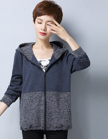 春秋款短外套胖子中年人小款夹克衫加肥加大码胖胖女