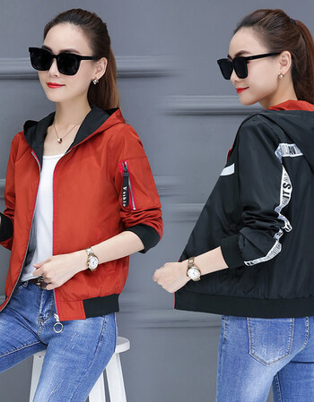 威腾2018新款秋季外套女春秋韩版小夹克短款bf原宿棒球服秋装运动外衣