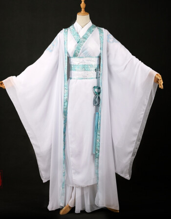 魔道祖师cos衣服蓝忘机cos服cosplay服装改良古装汉服定制 蓝忘机-无