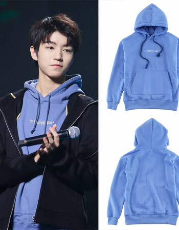 精品好货当季2018新款王俊凯明星同款衣服宽松休闲连帽衫卫衣男女学生