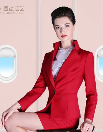 2018新款维珍航空空姐制服职业套装酒店前台礼仪服务员职业装套装品质