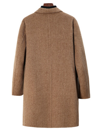 秋冬阿尔巴卡双面羊绒大衣男士羊驼毛青年尼外套加厚双面呢中长款