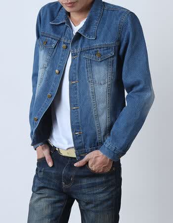 男士牛仔外套男韩版潮流时尚水洗牛仔夹克男修身休闲男装春秋季夹克衫