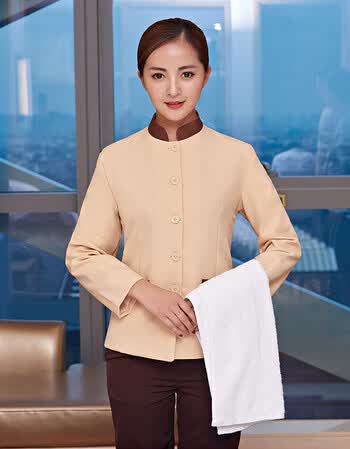 保洁服长袖秋冬套装女清洁阿姨物业宾馆客房酒店服务员保洁工作服 米
