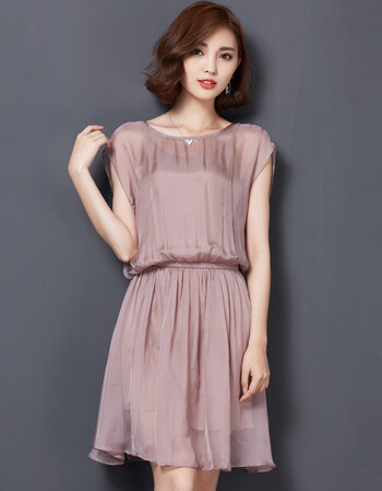 810#实拍真丝连衣裙女2016年新款夏装ol中长款宽松雪纺衫连衣裙女