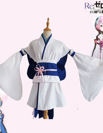 拉姆蕾姆雷姆幼年从零开始的异世界生活11话和服cosplay女装动漫服装cos服原版洛丽塔衣服蕾姆套装 白袜