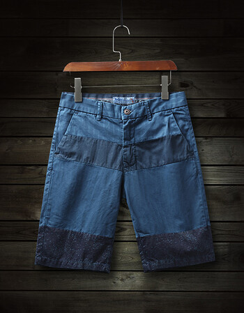 谷铁 五分裤男夏季男士短裤男裤修身休闲5分裤中裤子潮夏天 湖蓝色 29