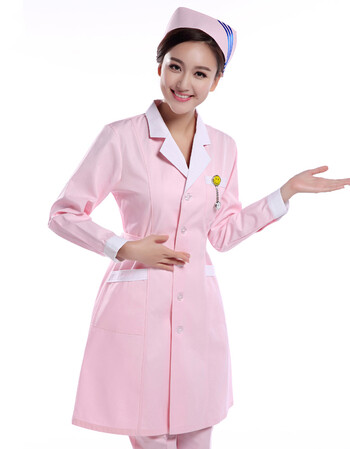 护士粉色白领长袖 l【图片 价格 品牌 报价】-京东