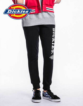 
                                        Dickies官方新款运动裤女显瘦小脚抓绒卫裤休闲长裤子dk267 BK黑色 L/165                