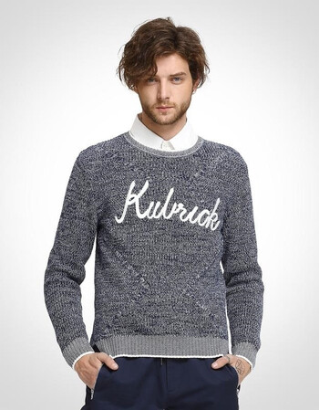 马克华菲型格reshake 2017春季新品男士针织衫潮牌logo刺绣圆领套头