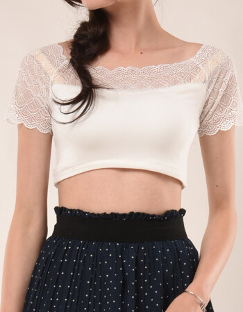 夏装韩版t恤 蕾丝抹胸一字领裹胸上衣半袖打底衫秋短袖女白色内搭
