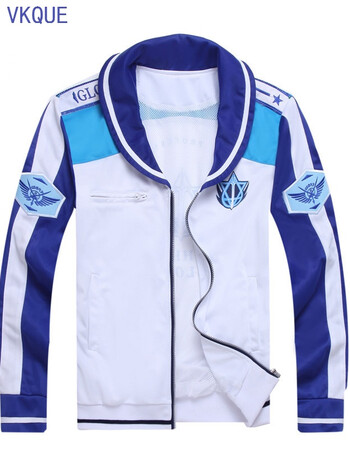 vkque 全职高手cosplay队服蓝雨轮回霸图微草嘉世队服现货 蓝雨外套 s