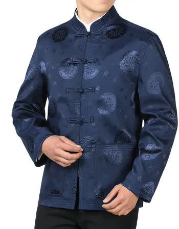 麦的福 60-70岁80岁中老年唐装男装外套爷爷秋冬装棉衣汉服男老人爸爸