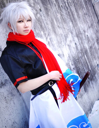 银魂cos 坂田银时 银桑cosplay动漫服装男 银魂周边服装假发 洞爷湖