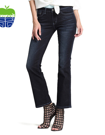 texwood萍果女lycra x life高弹魔力纤喇叭牛仔裤9216768u 蓝色 30/30