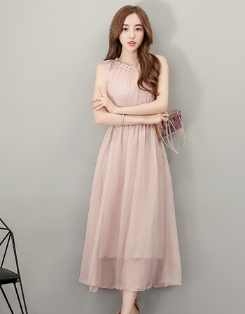 女装 雪纺衫 fnj 无袖雪纺连裙韩版夏季新款女装名媛修身显瘦小香字