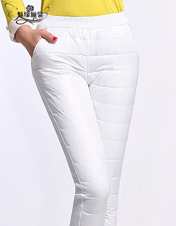 魅缘俪裳羽绒棉裤女外穿高腰加厚显瘦大码加绒加厚冬季保暖韩版铅笔