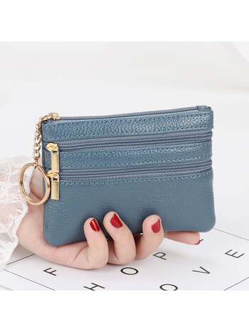 酷奇袋鼠真皮质感零钱包女钱包迷你软皮手包小钱包钥匙硬币卡包短款拉