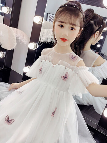 迪士尼同款小裙子女童小公主裙连衣裙女装夏天9-12岁中大童女孩学生