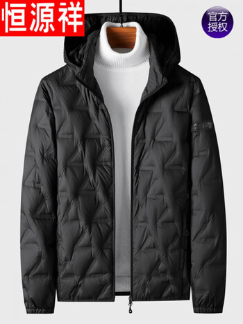 服饰内衣>男装>男士羽绒服>恒源祥>恒源祥大码轻薄款羽绒服男连帽无缝