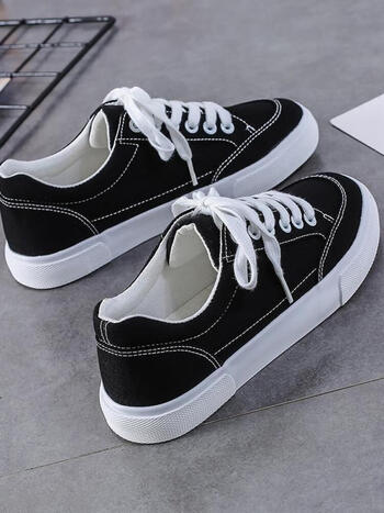 穿夏天穿的高中生女网眼板鞋小白帆布鞋女韩版ulzzang百搭2022年秋季