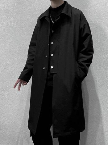 fgacct风衣男秋季新款薄款青年ins潮流中长款宽松外套韩版男士休闲