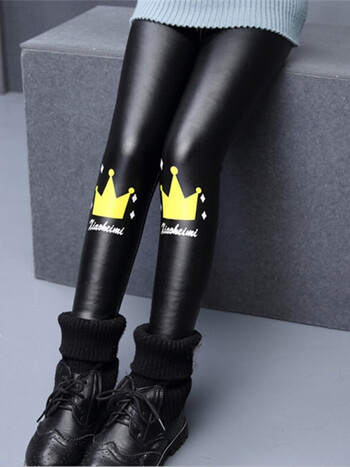 童装女童皮裤打底裤秋冬装2020新款儿童皮裤加绒打底裤小女孩冬季中大