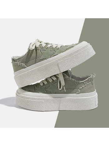 女鞋时尚百搭小众百搭厚底网红百搭板鞋 浅绿色 35【图片 价格 品牌