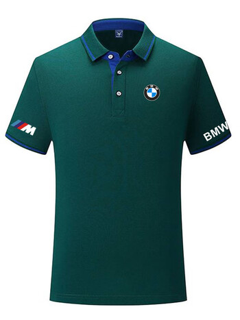 衣服商务上班服4店工作服印花刺绣 墨绿 宝马三标 s【图片 价格 品牌