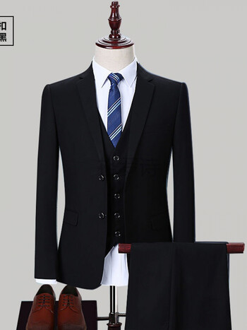 黑【上衣 裤子 衬衫 领带】 175/l