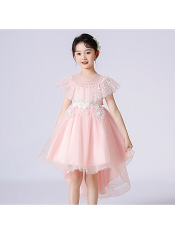 贝登鸟女童婚纱礼服拖尾燕尾服主持人礼服婚纱礼服晚礼服学生演出服