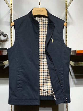 背心>汤米伍德(thomywude)>汤米伍德(thomywude)男士休闲时尚立领纯棉